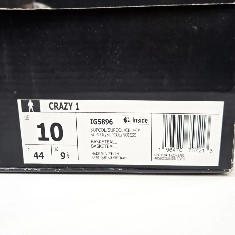 adidas Crazy 1 Ice Blue Men’s Size 10 New in Box IG5896